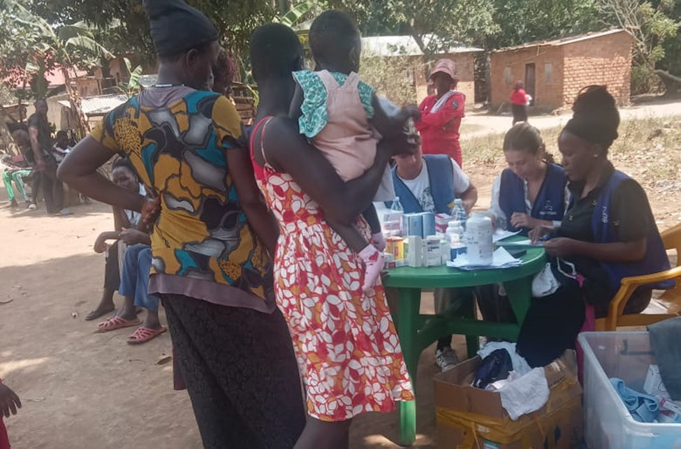 helping in treating kids in villages